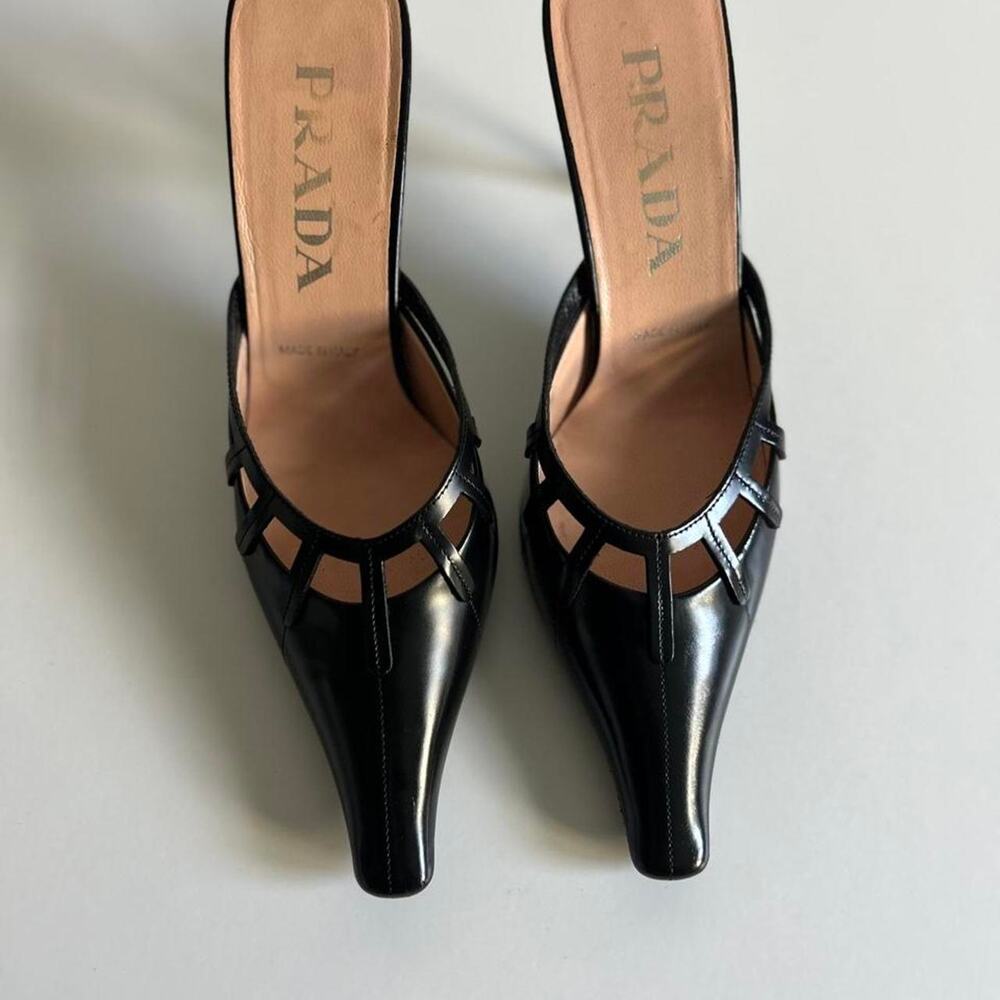 Vintage prada mule heels featuring - Picture 2 of 8